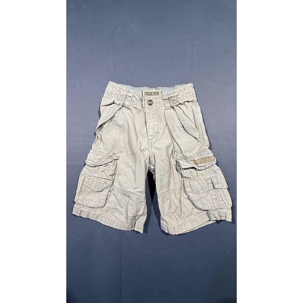 OshKosh Bgosh Boys Khaki Tan Cotton Ripstop Cargo Shorts Size 5